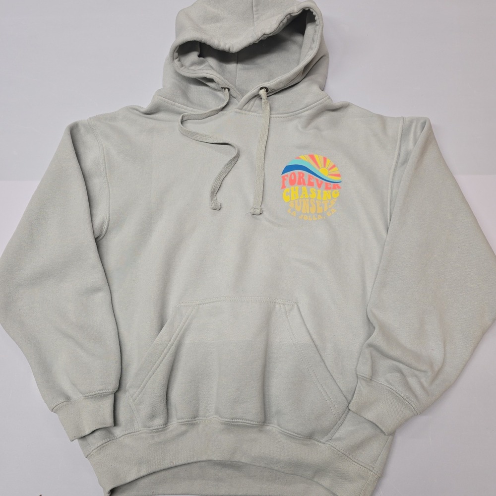 Pacific & Co Hoodie Sweatshirt Forever Chasing Sunsets La Jolla California Small